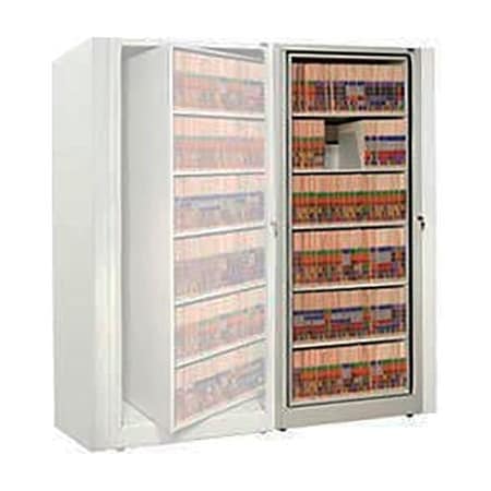 Datum Filing Systems Rotary File Cabinet Adder Unit, Letter, 3 Shelves, Bone White XLT-A4-T15